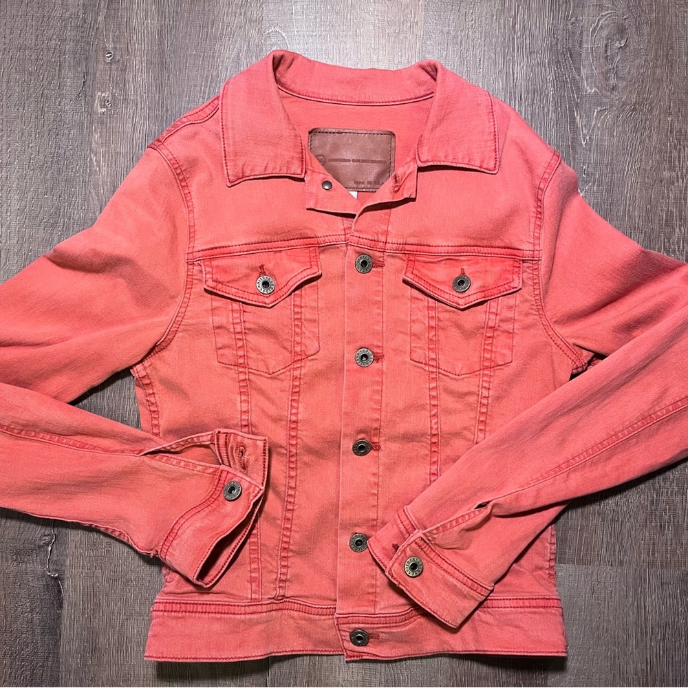 AG Adriano Goldschmied Robyn - Bloomingdale’s denim jacket Small coral orange